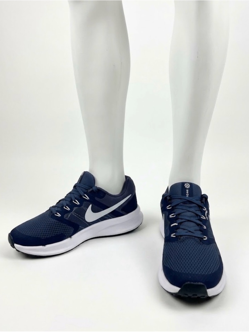 Nike Men’s Navy Athletic Running Shoes with White Swoosh